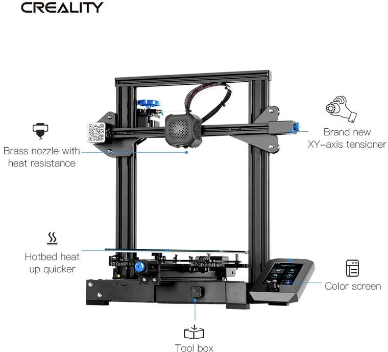 3D Drucker Bausatz Creality Ender 3 V2 + 2x INNOFIL3D Filament PLA 1.75mm 750g